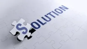 SOLUTION puzzle piece graphic