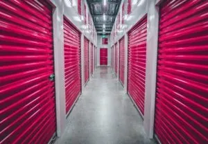 Pink storage unit corridor