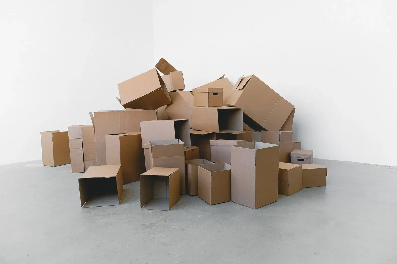 Woman holding plain cardboard box
