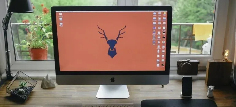 IMac on tidy desk by window