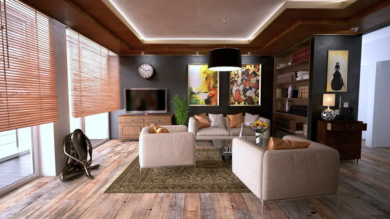 Stylish living room interior render