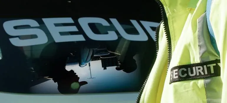 Security guard jacket and patrol car