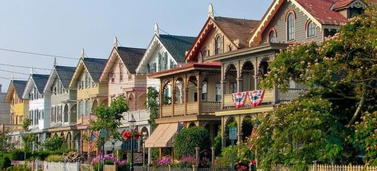 Cape May Victorian houses row