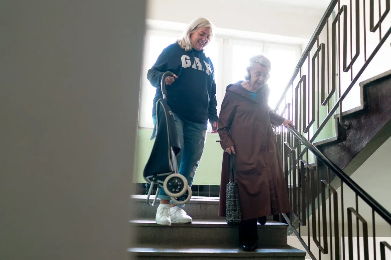 Senior couple enjoying an active retirement in a Bergen County, New Jersey town