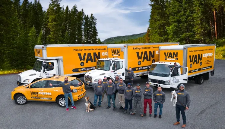 Teddy Bear Movers team and trucks