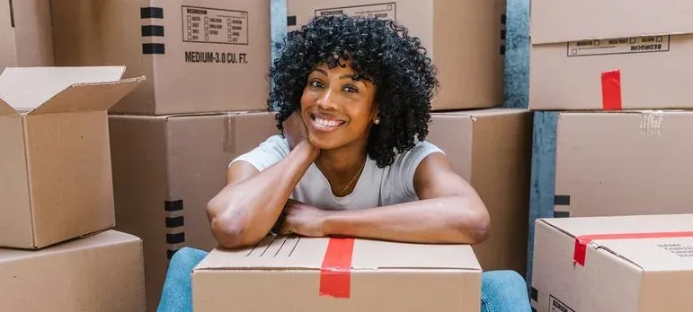 Fragile items wrapped and boxed for a move in New Jersey