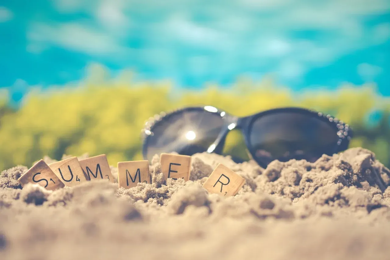 Sunny summer street in Flemington, New Jersey