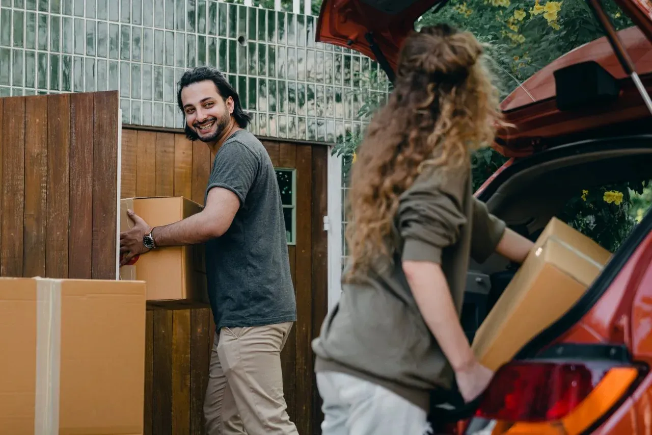 Movers loading boxes into a truck in New Jersey