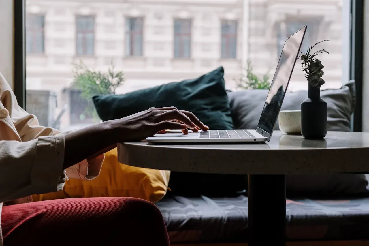 A remote worker at a home office desk in a New Jersey suburb