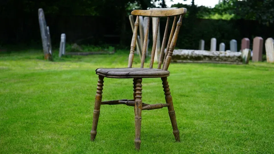 Old furniture set aside for donation and removal before a New Jersey move